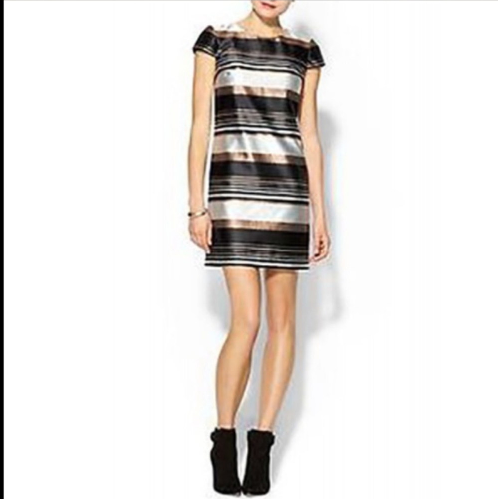 Pim + Larkin Metallic Striped Shift Dress (Size M)